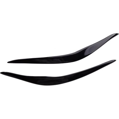 1 Pair Left & Right Glossy Black Headlight Eyebrow Eyelid Cover Fit for BMW 2 Series F22 2018 2017 2016 2015 2014
