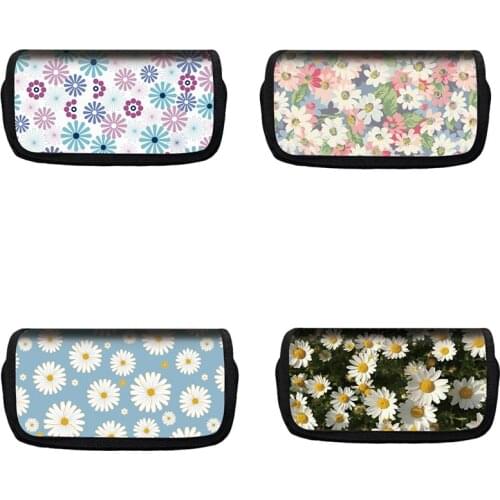 1 pcs Chrysanthemum pencil case high quality Flip nylon pencil case children school supplies stationery