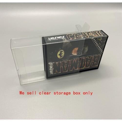 100 pcs a lot Transparent PET Storage Box collection display Case for FC SUNSOFT Japan version game protective box