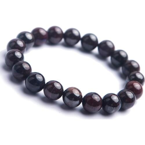 11mm Genuine Natural Sugilite Crystal Women Lady Jewelry Stretch Loose Beads Bracelet