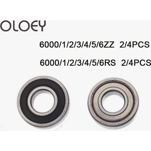 2/4pcs 6000zz rs 6001ZZ 6002RS 6003-2Z 6004Z 6005-2RS 6005-2RS ZZ RS RZ 2RZ Deep Groove Ball Bearings High Quality