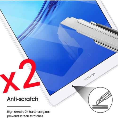 2Pcs Tablet Tempered Glass Screen Protector Cover for Huawei MediaPad M5 Lite 8 Inch Full Coverage Protective Film