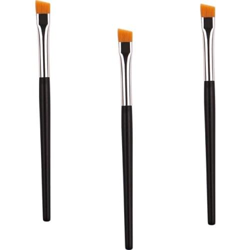 3Pcs Bevel Eye Makeup Brush Eyebrow Brush Lipstick Application Eye Patch Multi-purpose use Basic Makeup Tool