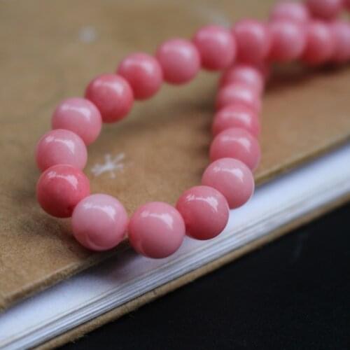 39cm/Strand 8mm Pink Color Stone Beads Round Loose Fashion for jewelry Braclet Necklace Earring making DIY Craft Wholesale