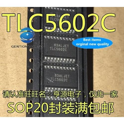 5PCS TLC5602CDWR TLC5602C SOP-20 d/a conversion chip in stock 100% new and original