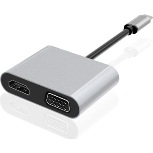 Type-C to HD-compatible 4K VGA USB C 3.0 Hub Adapter for MacBook Samsung S9 Dex Huawei P20 Xioami 10 TV