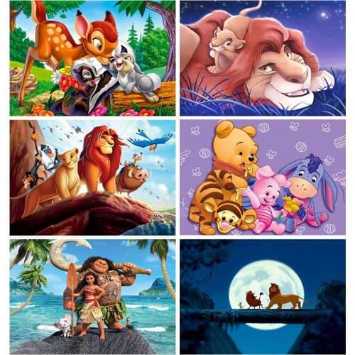 Diamond Embroidery Paintings Disney Full Square/Round Diy Lion King Cross Stitch Kit 5D Mosaic Fawn Bambi Home Decoration New