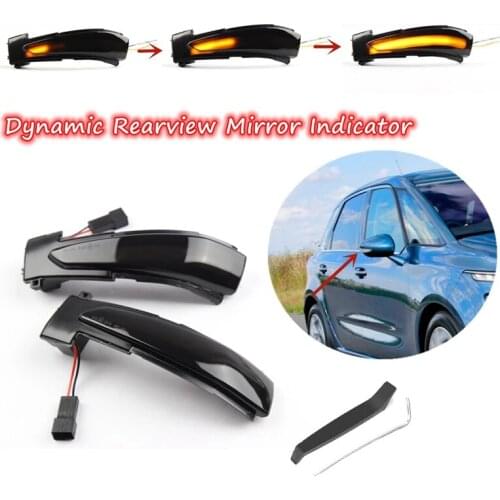 Car Dynamic LED Turn Signal Light Rearview Mirror Light Indicator for Peugeot 508 Citroen C4 Picasso DS5 2011-2018