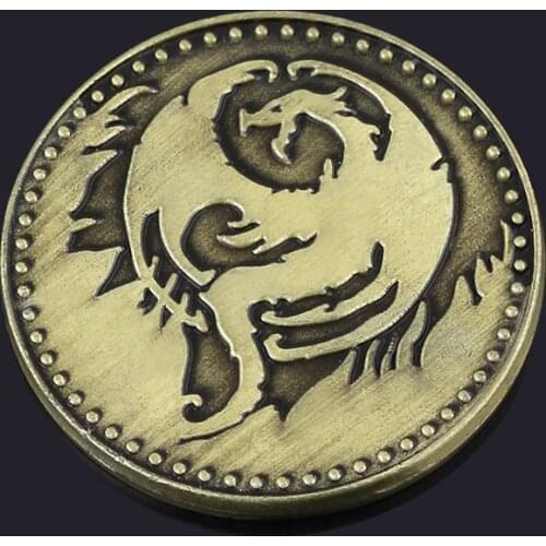 SG New Game The Elder Scrolls Keychain Dinosaur Dragon Online Elsweyr Coin Logo Keyring For Men Souvenir Jewelry Gift