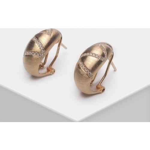 Amorita boutique 925 stylish small round buckle stud earrings