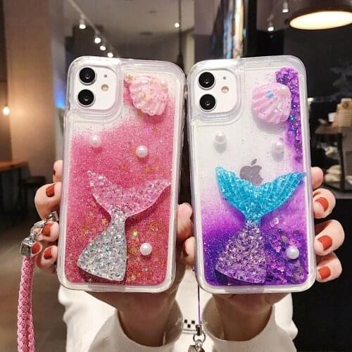 Mermaid Conch Pearl Liquid Quicksand Phone Case For Huawei Mate 20 Lite Mate 30 Pro 10 Lite 9 8 P Smart 2019 Plus Funda Coque