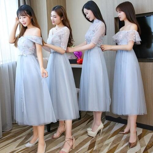 Embroidery Long Bridesmaid Dresses New Summer Wholesale Sister Wedding Party Prom Bridal Plus Size Vestidos De Festa 960