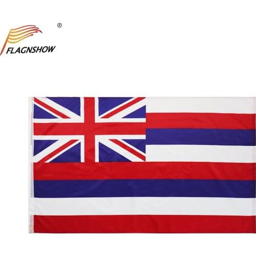Flagnshow Hawaii State Flag 3x5 FT Four-Cord Sewing Home Decoration Polyester Hawaiian HI National Flags