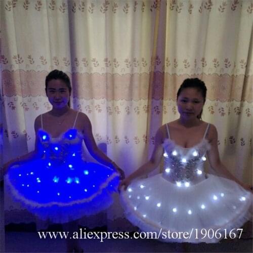Hot Sale LED Sexy Women Dress Suits Luminous Flashing Ballet Dress Party Dance Accessories Event Party Supplies