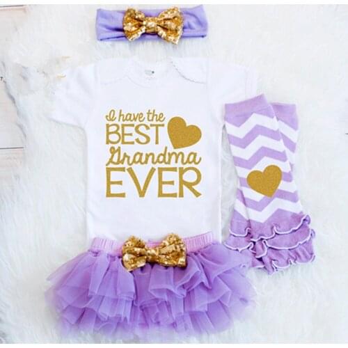 Personalize Baby Girl Clothing, Grandmas bestie Bodysuit,Custom any text Birthday Outfit Set