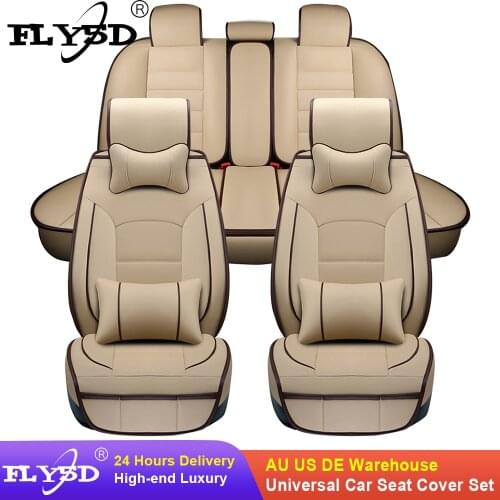 Custom Made PU Leather Universal Car Seat Cover Artificial Leather FIt For Most Cars High-end Luxury Car Interiors Drop Shipping