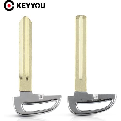 KEYYOU For 2017-2018 Hyundai Veloster Snart Remote Control Uncut Replacement Smart Card Insert Emergency Small Key Blank Blade