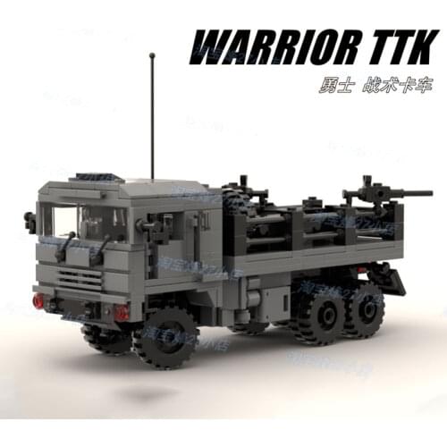 MOC Building Block Maker Military Series Warrior Tactical Truck Assembly Model Childrens Toy DIY Building Blocks Birthday Gift