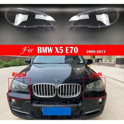 Car Front Headlight Cover For BMW X5 E70 2007-2013 xDrive 30i/35i/40i/48i/50i/35d/40d Headlamp Lens Replacement Auto Shell Caps