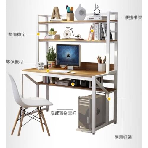 Desk junior high school students writing desk bookshelf combination family desk childrens simple computer desk learning table