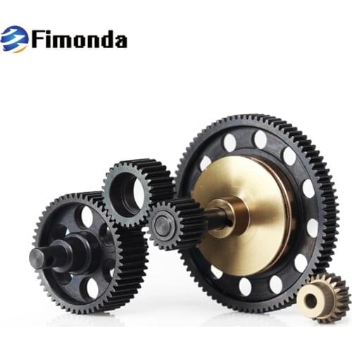 Complete Set Hardened Steel Transmission Gears With Motor Gear for 1/10 RC Crawler Car Axial SCX10 Gearbox Upgrade Parts