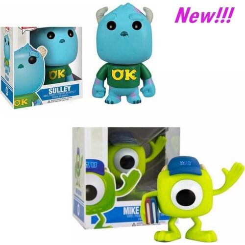FUNKO DISNEY Monsters University MIKE WAZOWSKI 61# Big Eyes SULLEY 62# OK PVC Action TOY Figures Vinyl Collectible Model Toys