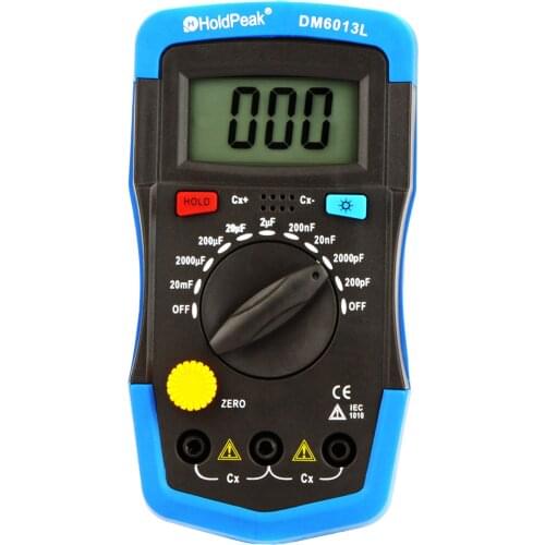 DM6013L Handheld Digital Capacitance Meter Capacitor w/ LCD Backlight