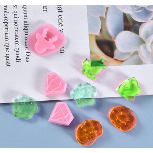 Crystal Epoxy Resin Mold Ear Studs Silicone Mould DIY Craft Jewelry Earring Tool LX9E