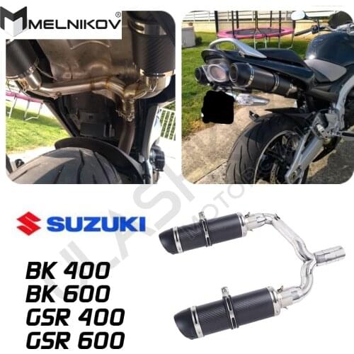 Motorcycle Full Exhaust Muffler Escape System Slip On For Suzuki GSR400 GSR600 BK400 BK600 GSR BK 400 600 Modified Pipe Exhaust