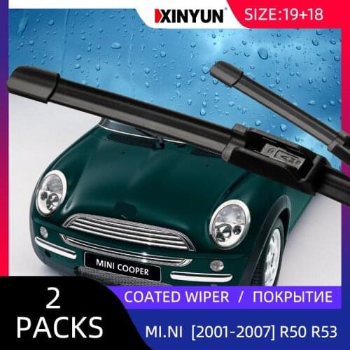 LHD Coated wiper Front Rear Wiper Blades Set For Mini Cooper S One Hatch R50 r52 R53 2001-2007 Windshield Windscreen Rear Window