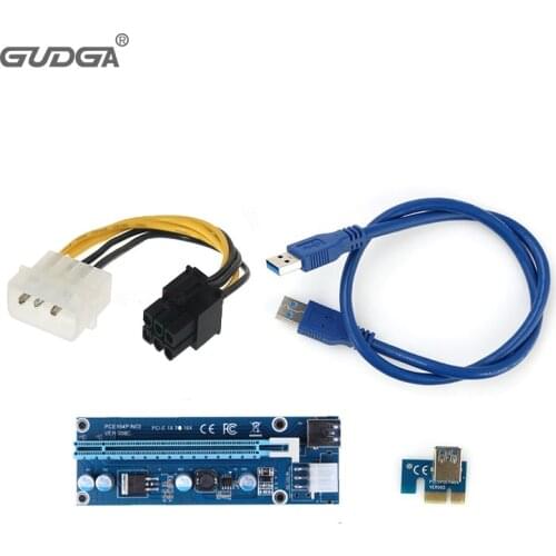 60cm Super stable PCI-E PCI E Express 1x to 16x graphics Card Riser Extender Adapter VER008C For Bitcoin BTC Miner Machine