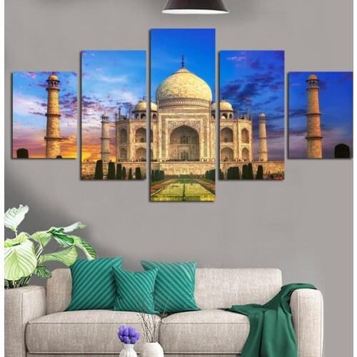 Taj mahal landscape painting art printing poster wall decoration family decoration room without frame decoration TZ101