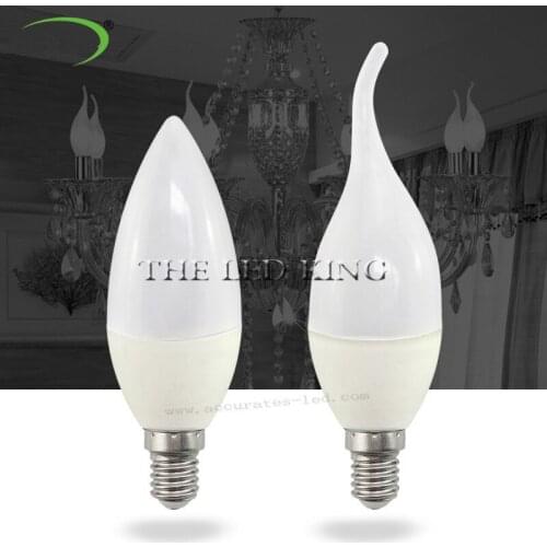 1- 10Pcs LED Candle light E14 SMD 2835 Energy Saving Led Chandelier led bulb lamp plastic shell For Home Decoration