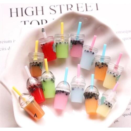 10pcs/pcs Drink Cup Resin DIY Keychain Phone Case Home Decoration Accessories Pendant Resin Supplies