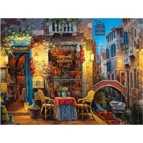 5D Diy Bar By The River Diamond Painting Cross Stitch Full Square Round Rhinestone Embroidery Mosaic Wedding DecorationZP-4252