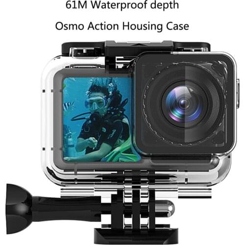 61M Waterproof Case For DJI Osmo Action Camera Diving Waterproof Housing Case Osmo Action Sports Camera Protectin Shell Cases