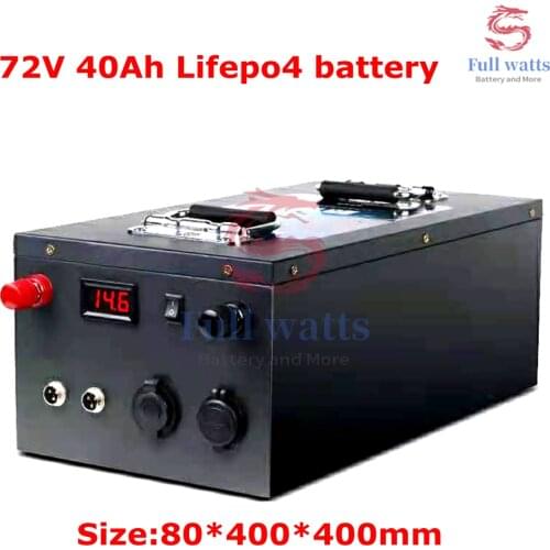 Lifepo4 72v 40Ah Battery Pack LFP 150A BMS Electric Foils Hydrofoil Forklift Forklifts 10kw Power Motor + 87.6v 10A Charger