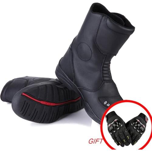 ARCX Motorcycle Cow Leather Racing Boot Waterproof Touring Street Moto boots Riding Shoes Waterproof mid-calf boots L54947