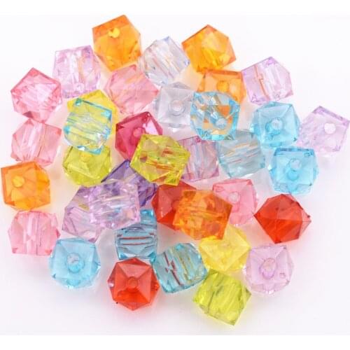 50pcs/lot 10mm Mixed Colors Acrylic Beads Loose Multi-section Beads For Bracelet Necklace DIY Jewelry Accessories