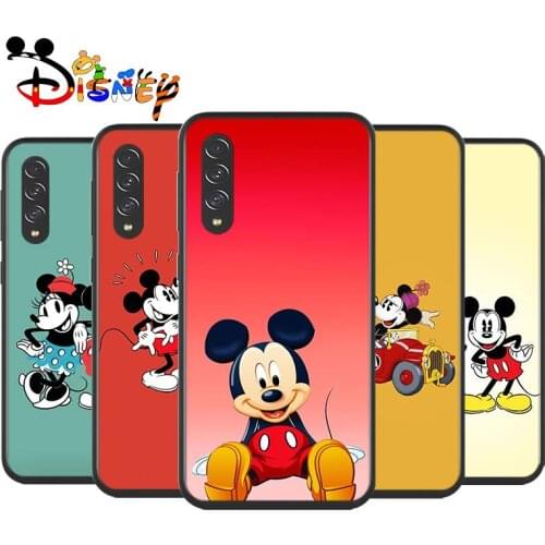Cute Mickey Disney for Samsung Galaxy A90 A80 A70 A60 A50 A40 A20 A2Core A10 M31 M21 M60 M40 M30 Black Phone Case