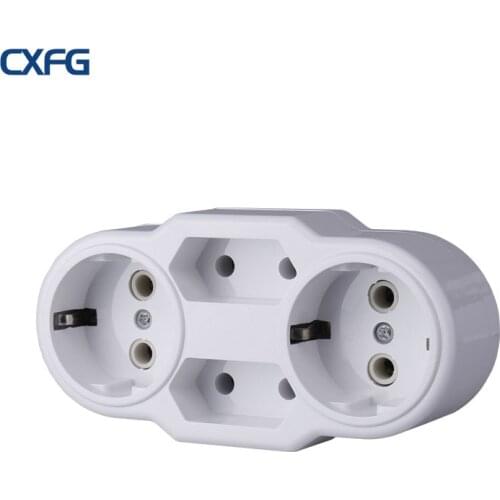 CXFG High Quality European Standard Conversion Plug 1 to 4 Multi-Function Power Adapter Socket 16A Travel Plug AC 110~250V