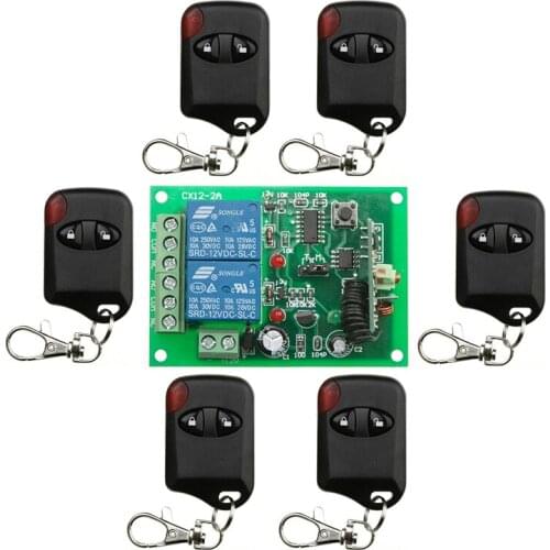 DC 12V 24V 2CH 2 CH Wireless Remote Control Switch System Receiver + cat eye Transmitters for Appliances Gate Garage Door