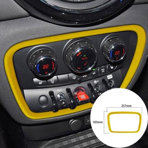 For BMW MINI F54 2015-2020 Alcantara Suede Wrap Car Multimedia Panel Strip Cover Trim Stickers Internal Accessories Car-styling