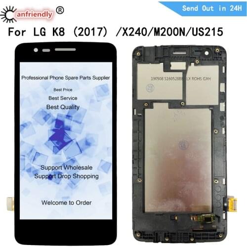 For LG K8 2017 X240 X240H US215 M200N X300 M200 LGM-K120L LGM-K120S CD Display+Touch Screen Digitizer Assembly For LG K8 2017
