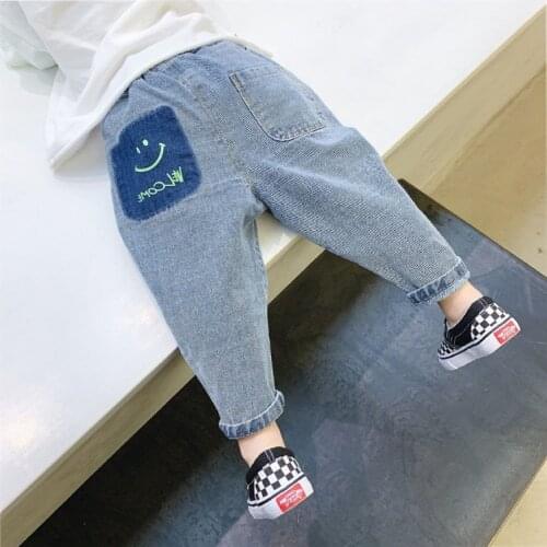 Boys Jeans 2021 New Spring Autumn Casual Style Children Loose Breathable Harem Pants Boys Casual Trousers