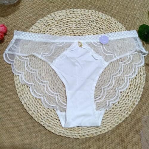 E584Culotte en dentelle confortable, culotte exquise, short de couleur unie, sous-vêtement sexy, découpe pour femmes