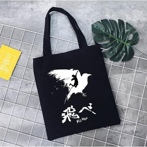 Haikyuu Nekoma High School Volleyball Club Shopping Bag Tote Bag Canvas Graphic Travel Storage Shoulder Bag Student Book Bag