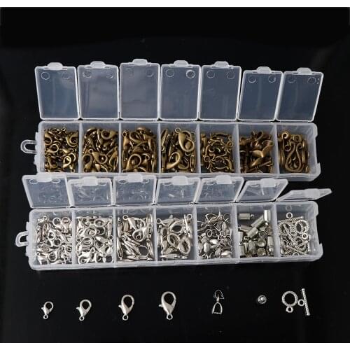 Mix 7 Styles White K Ancient green OT Buckle Copper Code Pendant Hook Lobster Buckle Jewelry Accessories & Findings