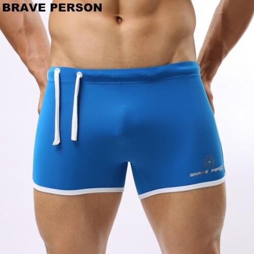 2018 BRAVE PERSON Mens Beachwear Shorts Men Trunks Shorts Soft Nylon Comfortable Thin Fabric Men Board Shorts sexy solid boxers