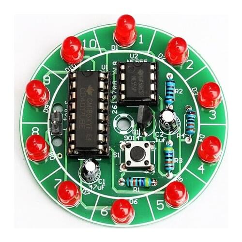 Diy electronic kit set Electronic lucky turntable Water lamp lottery Diy assembly small production competition Welding practice